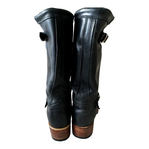 Code West Black Leather Engineer Boots Size & - Picture 8 of 9